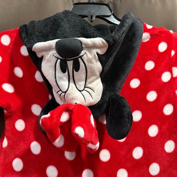 Disney Minnie Mouse Red and Black Polka Dot Pajama Costume Size S (4-6) - Picture 4 of 10